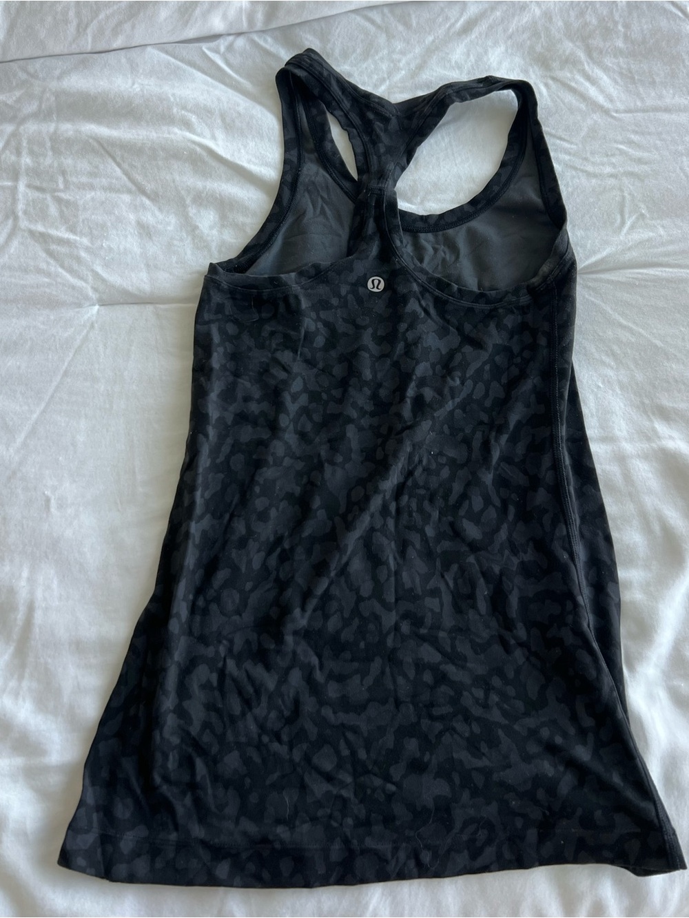 lululemon athletica Black Subtle Print Racerback Tank